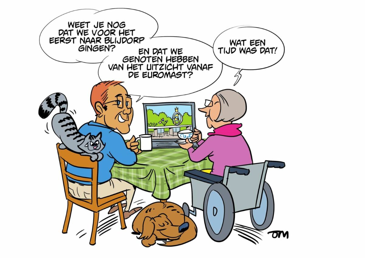 Cartoon Ben van Waarde over Goud voor Oud Privé verhalen.